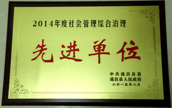 2014年度社會管理先進單位